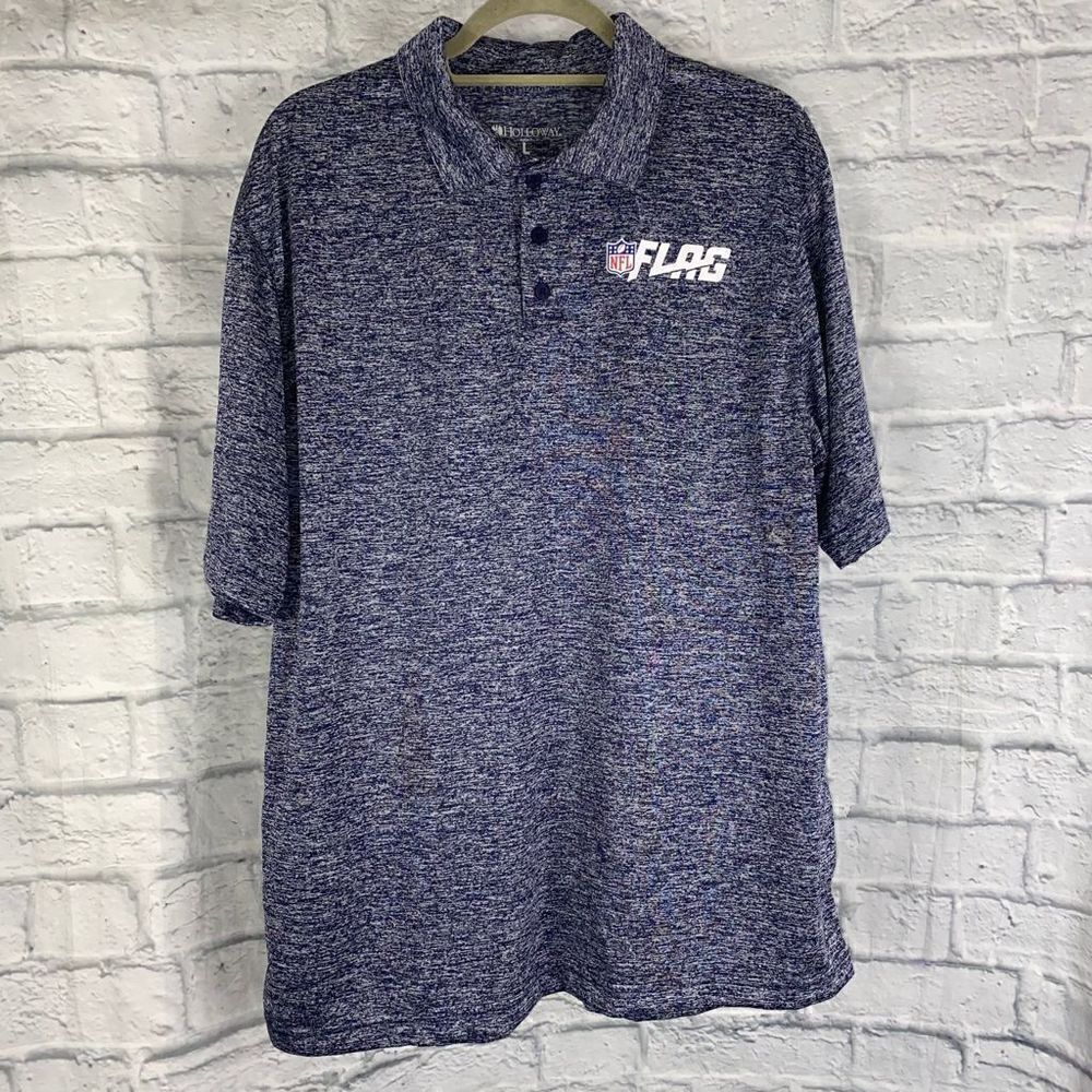 NFL flag football dri fit polo shirt sz Large men